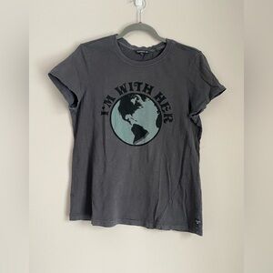Toad & co organic cotton I’m with her earth graphic tshirt size medium